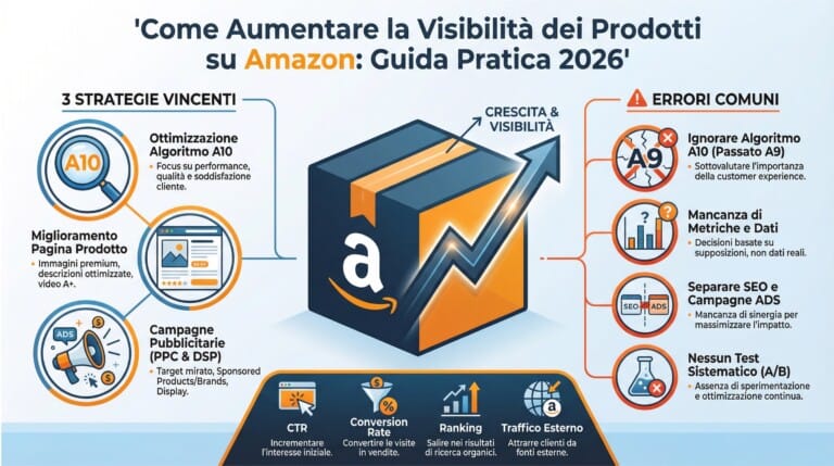 Come Aumentare la Visibilità dei Prodotti su Amazon: Guida Completa 2026 5 Come Aumentare la Visibilità dei Prodotti su Amazon: Guida Completa 2026 3
